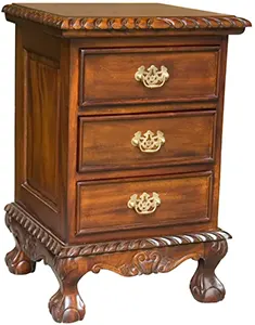 Тумба прикроватная с 3 ящиками MSM.94 BS182  купить в интернет магазине Мебель из массива. Звоните +7 495 961-63-63 Мебель Индонезии